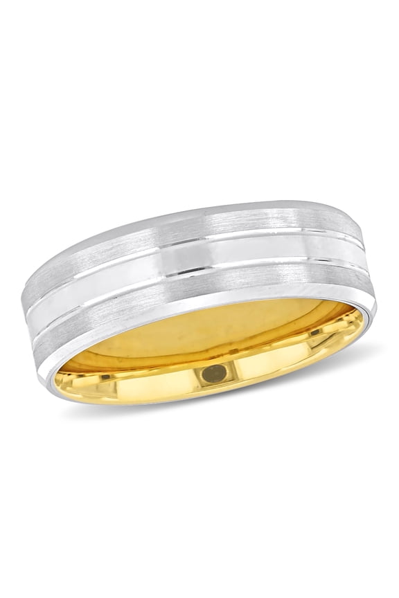 Men's 14k White Gold Wedding Ring