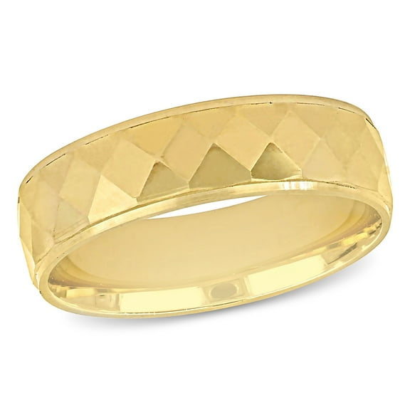 Everly Men's Diamond 14k Yellow Gold Wedding Ring