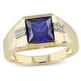thumbnail image 1 of Everly Men's Created Sapphire 10K Yellow Gold Engagement Ring, 1 of 7