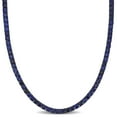 thumbnail image 1 of Everly Men's Created Sapphire Sterling Silver Tennis Necklace, 1 of 6