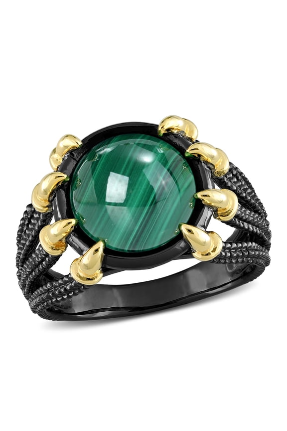 Men's Malachite Sterling Silver Ring