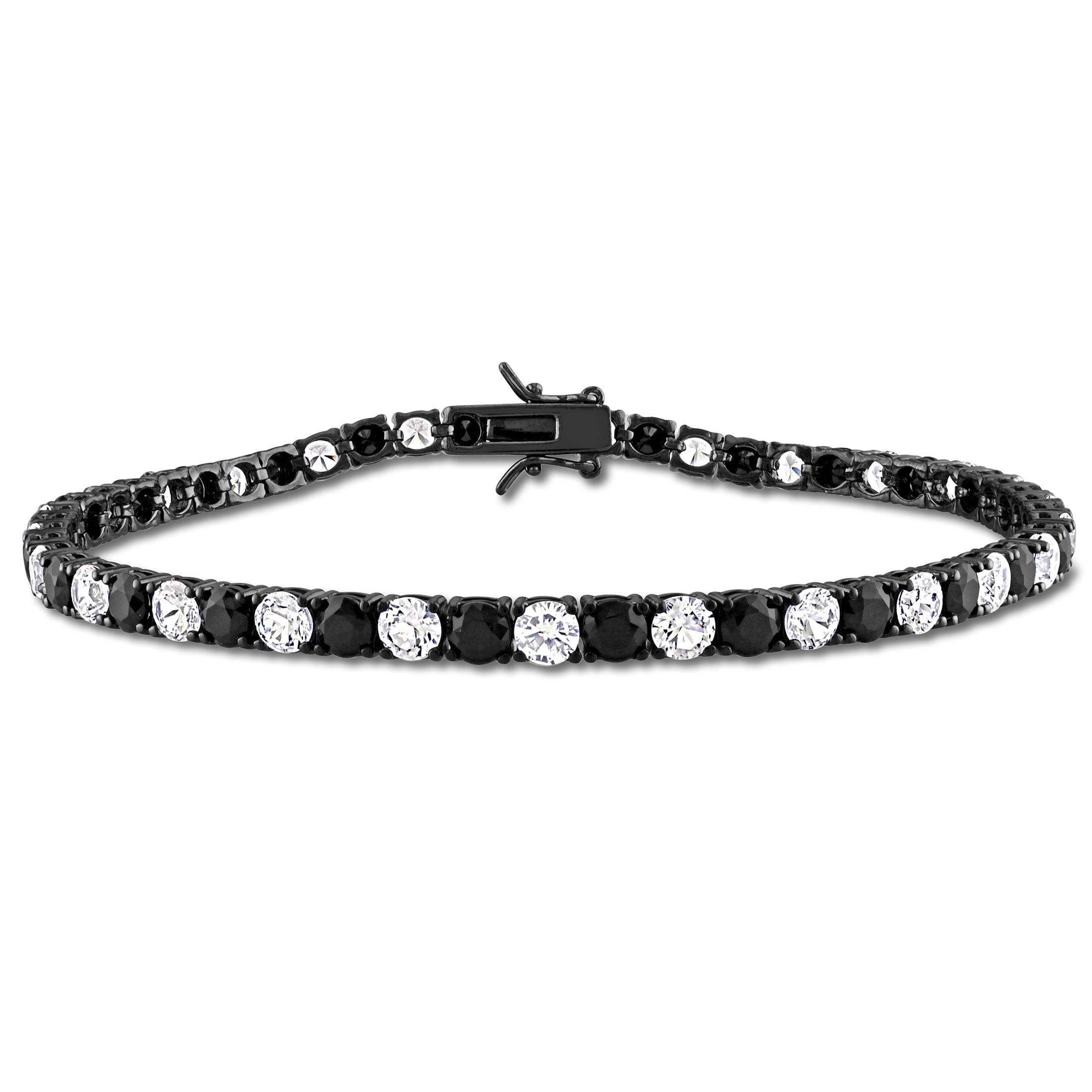 Everly Men's Created Sapphire Sterling Silver Tennis Bracelet
