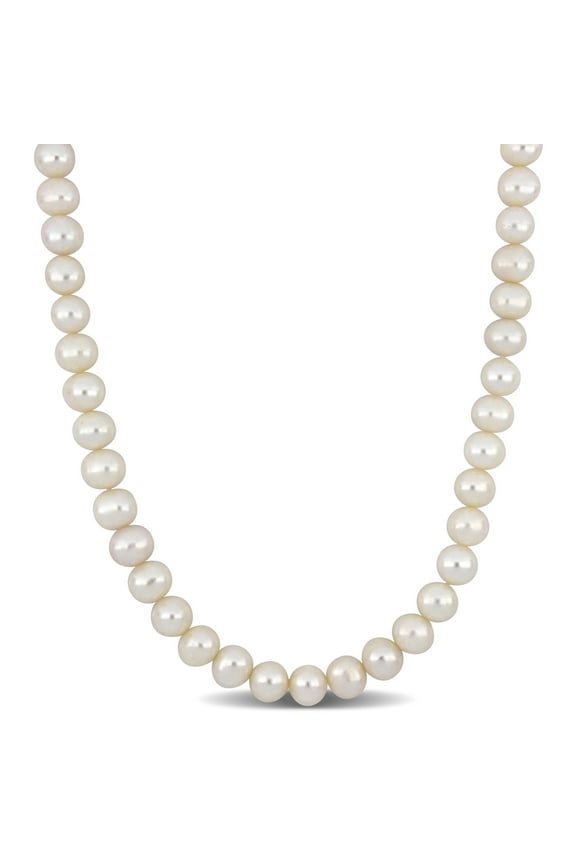 Men's Cultured Pearl Sterling Silver Necklace