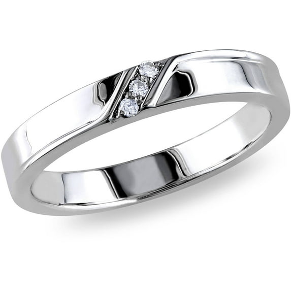 Everly Men's Diamond Sterling Silver Wedding Ring