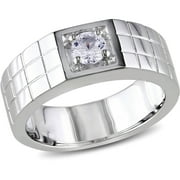 Everly Mens Sapphire Sterling Silver Ring