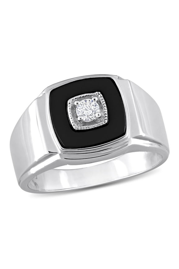 Men's Onyx Sterling Silver Ring