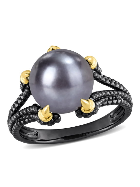 Men's Cultured Pearl Sterling Silver Ring