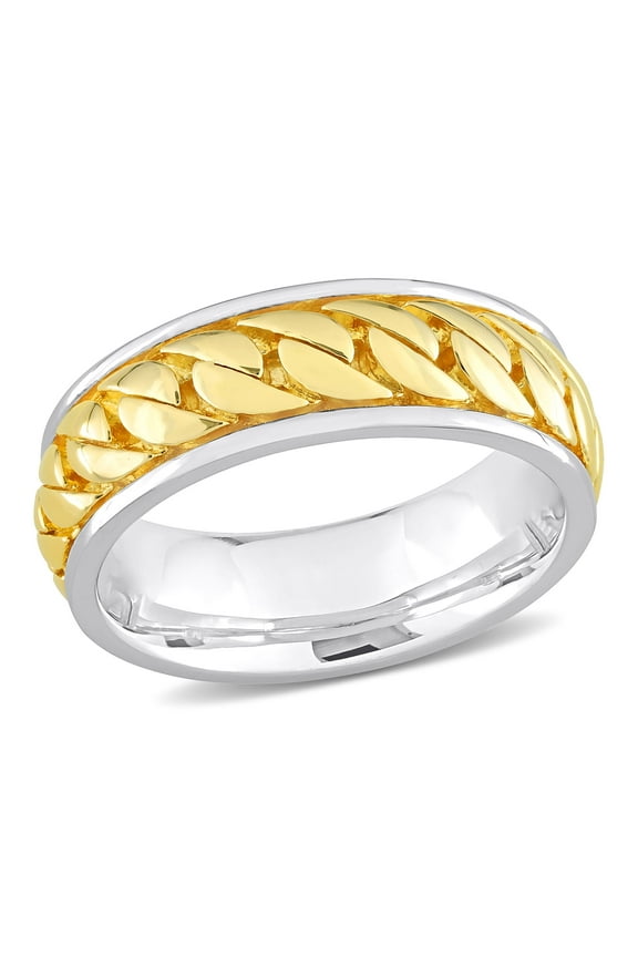Men's White Gold Plated Ring