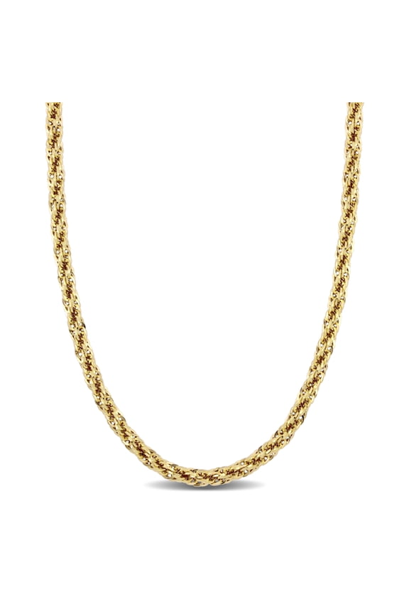Women's 5mm 14k Yellow Gold Infinity Rope Chain Necklace