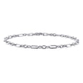 thumbnail image 1 of Everly Women's 3mm Fancy-Cut Sterling Silver Figaro Rolo Chain Bracelet, 1 of 8