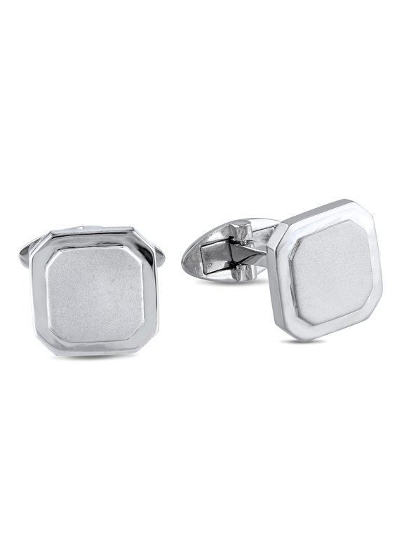 Unisex Sterling Silver Cufflink
