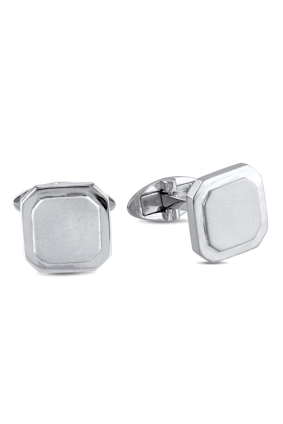 Unisex Sterling Silver Cufflink