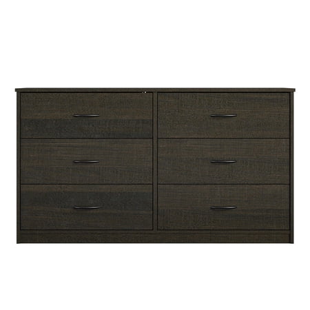 Everly Wide 6-Drawer Dresser, Espresso