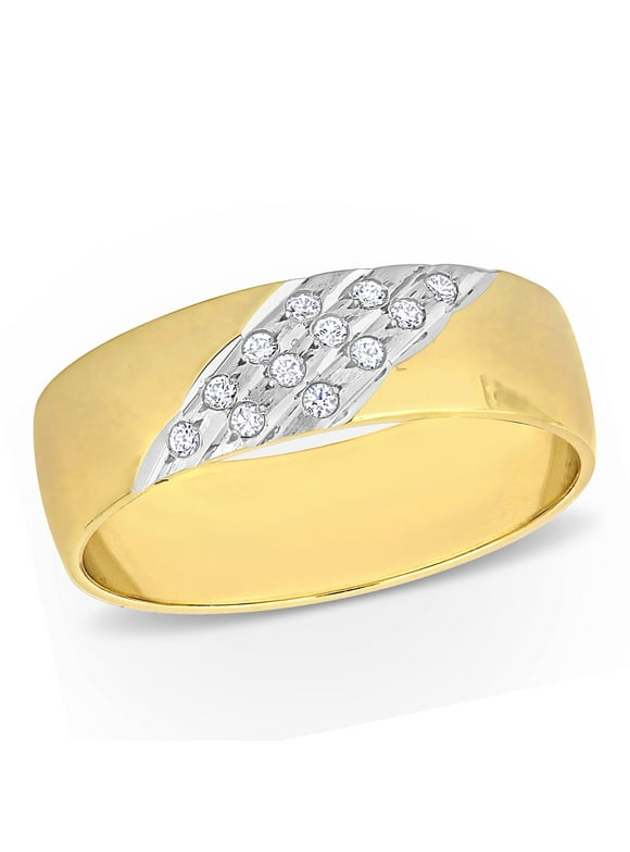 Women's Cubic Zirconia 10k Yellow Gold Wedding Ring