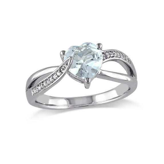 Everly Women's Aquamarine Sterling Silver Ring