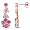 thumbnail image 1 of Everly Women's Sapphire 10k Rose Gold Earrings, 1 of 6