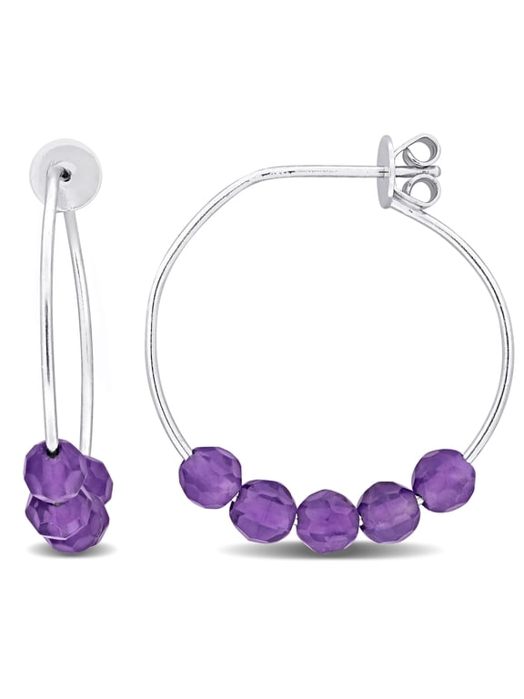 Women's Amethyst Sterling Silver Earrings
