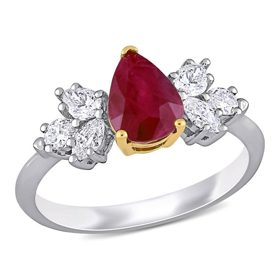 Everly Women's Ruby 14K Two-Tone Gold Engagement Ring
