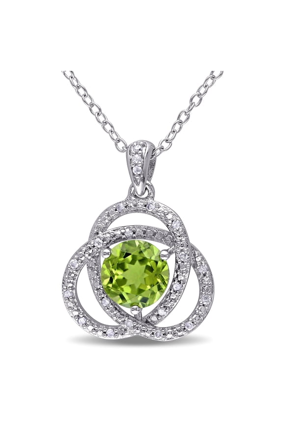 Women's Peridot Sterling Silver Necklace