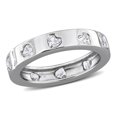 thumbnail image 1 of Everly Women's 1 1/2ct TGW Created White Sapphire Sterling Silver Heart Eternity Ring, 1 of 10