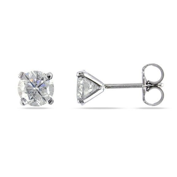 Everly Women's 1-1/2ct TW Diamond Stud Earrings in 14k White Gold