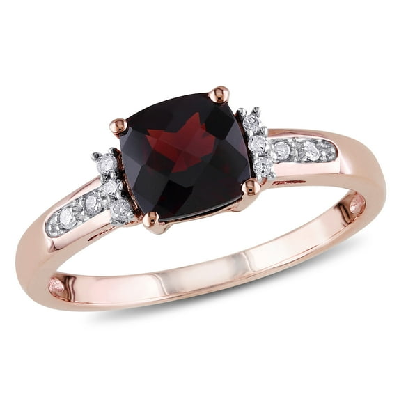 Everly Women's Garnet 10k Rose Gold Ring
