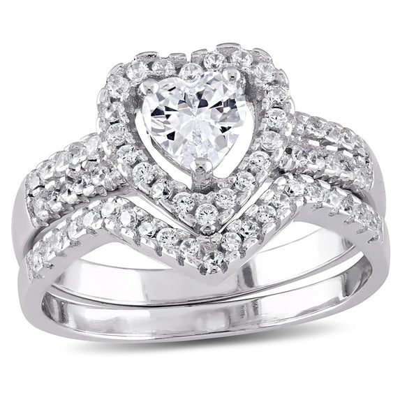 Everly Women's Cubic Zirconia Sterling Silver Bridal Set