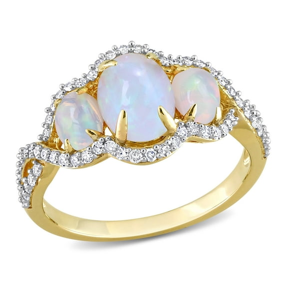 Everly Women's Opal 10k Yellow Gold Ring