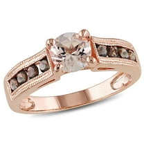 Everly Women's Quartz and Morganite Rose Gold Plated Ring