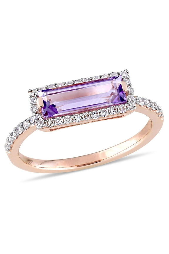 Women's Amethyst 14k Rose Gold Ring