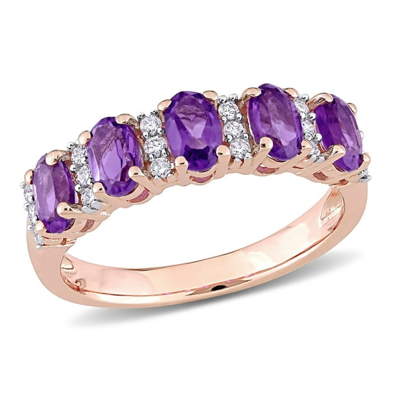 Everly Women's Amethyst 14k Rose Gold Ring