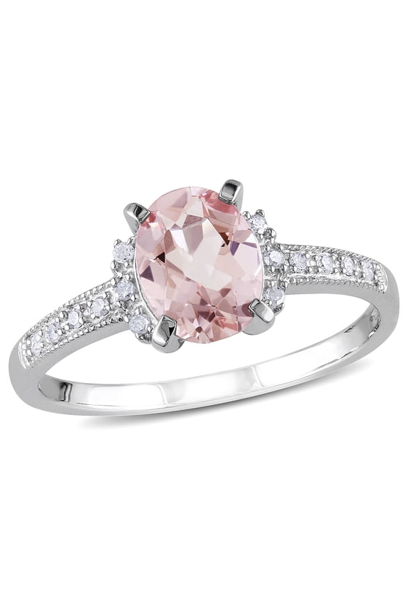 Women's Morganite Sterling Silver Ring
