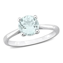 Everly Women's Aquamarine Sterling Silver Ring