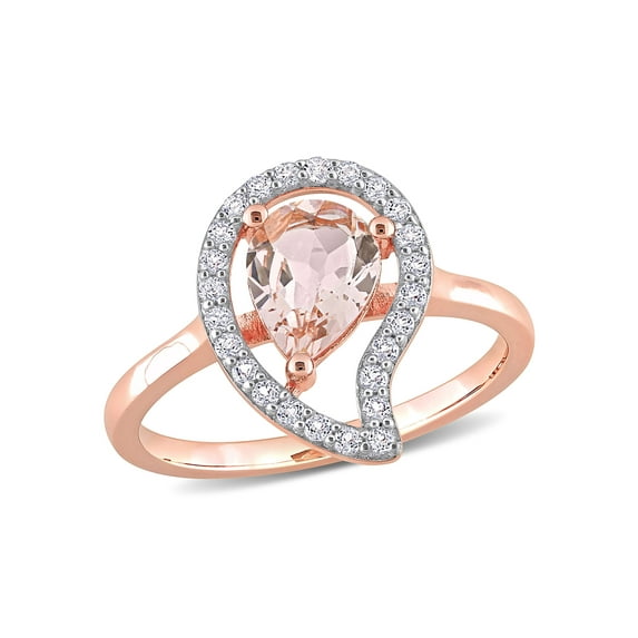 Everly Women's Morganite and Topaz Sterling Silver Ring
