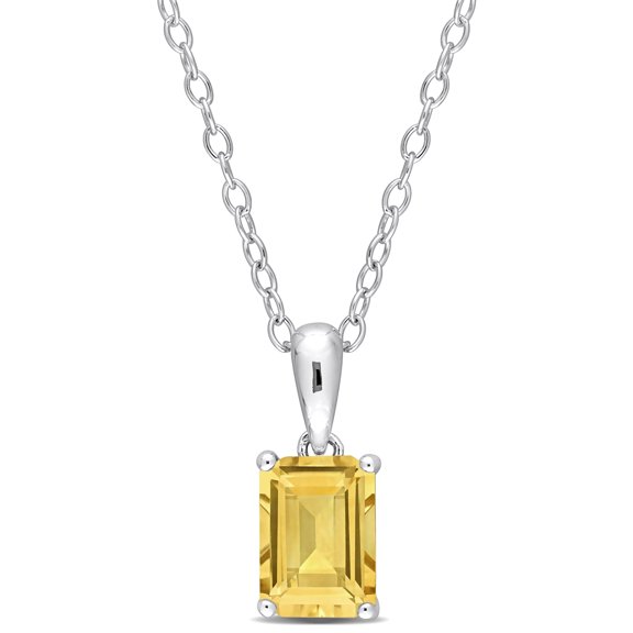 Everly Women's 1.12CT TGW Citrine Sterling Silver Pendant