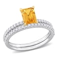 thumbnail image 1 of Everly Women's Citrine 14k White Gold Bridal Set, 1 of 8