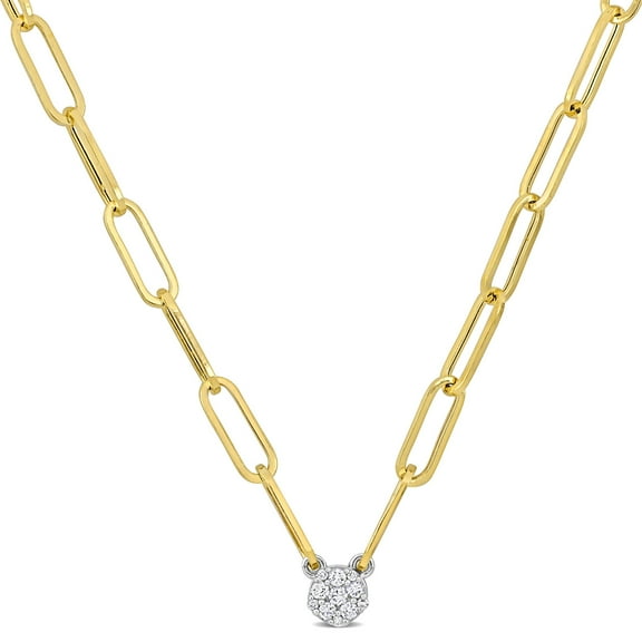 Everly Women's .1CT TW Diamond 14k Two-tone Gold Pendant