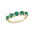 thumbnail image 1 of Everly Women's Emerald and Sapphire Yellow Gold Plated Ring, 1 of 7