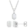 thumbnail image 1 of Everly Women's Opal Sterling Silver Jewelry Set, 1 of 7