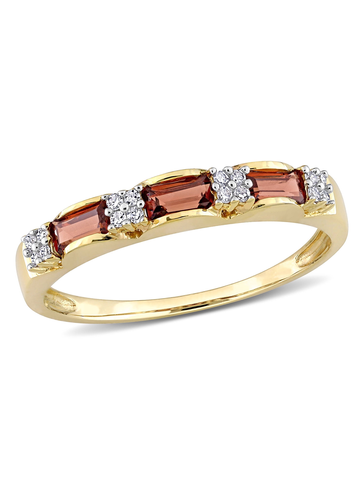 Everly Women's Garnet 10k Yellow Gold Ring