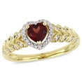 thumbnail image 1 of Everly Women's Garnet 10k Yellow Gold Ring, 1 of 8