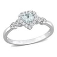 thumbnail image 1 of Everly Women's Aquamarine and Topaz Sterling Silver Ring, 1 of 2