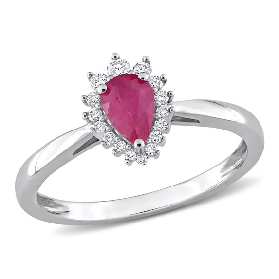 Everly Women's Ruby 14k White Gold Ring