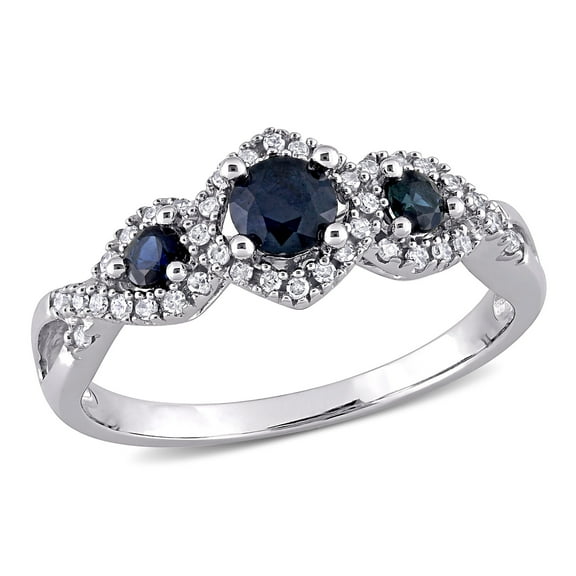 Everly Women's Sapphire 10K White Gold Engagement Ring