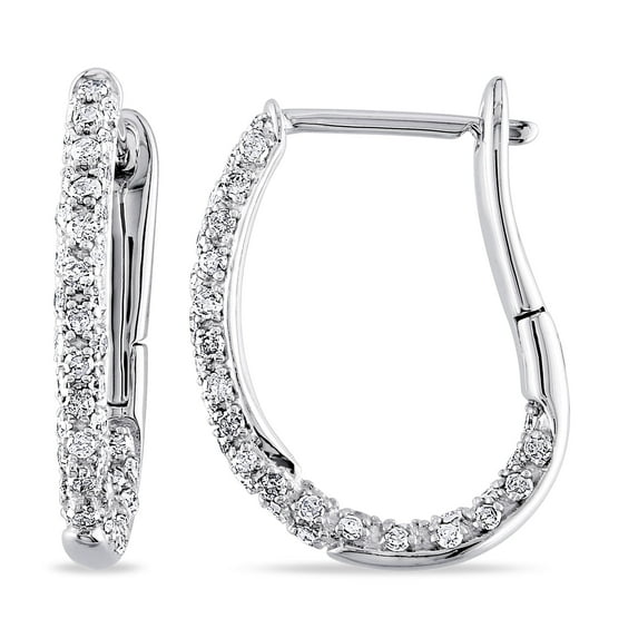 Everly Women's Diamond 10k White Gold Earrings
