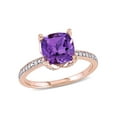 thumbnail image 1 of Everly Women's Amethyst and Diamond 10k Rose Gold Ring, 1 of 7