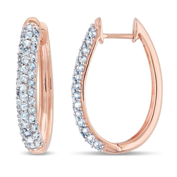 Everly Women's Topaz 10k Rose Gold Earrings