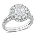 thumbnail image 1 of Everly Women's Created Sapphire 10k White Gold Bridal Set, 1 of 8