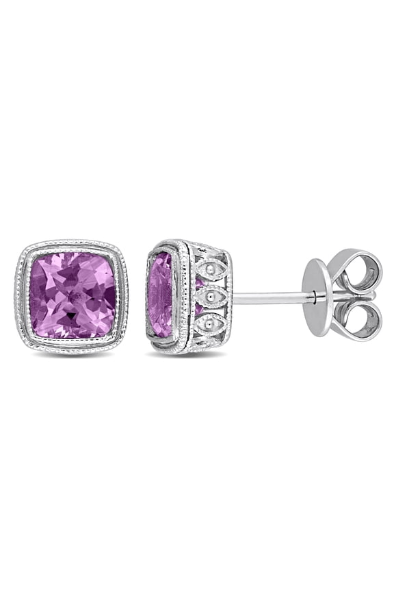 Women's Amethyst Sterling Silver Earrings