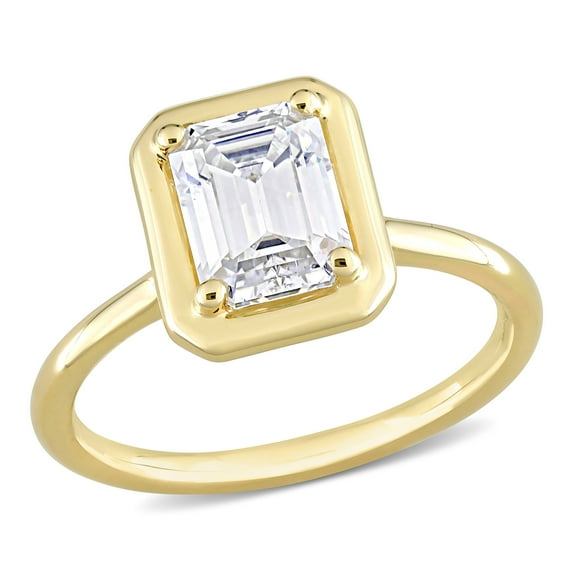 Everly Women's Created Moissanite 10k Yellow Gold Ring